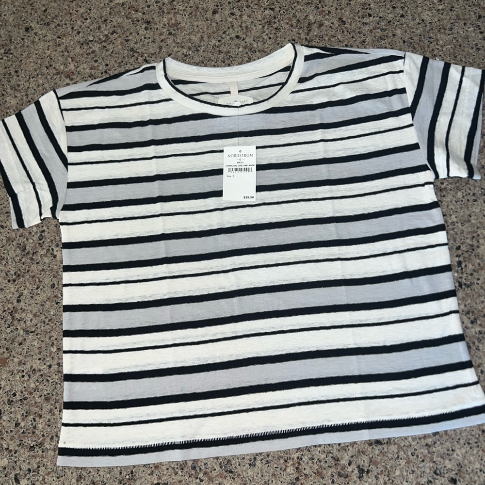 Lou & Grey Charcoal Striped Top